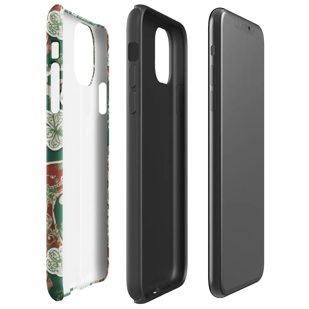 Emerald Curlicue on Tough Case for iPhone® — Right