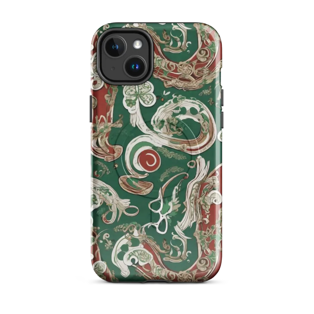Emerald Curlicue on MagSafe Tough Case for iPhone® — Front
