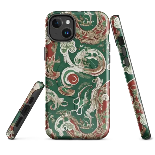 Emerald Curlicue on a MagSafe Tough Case for iPhone®