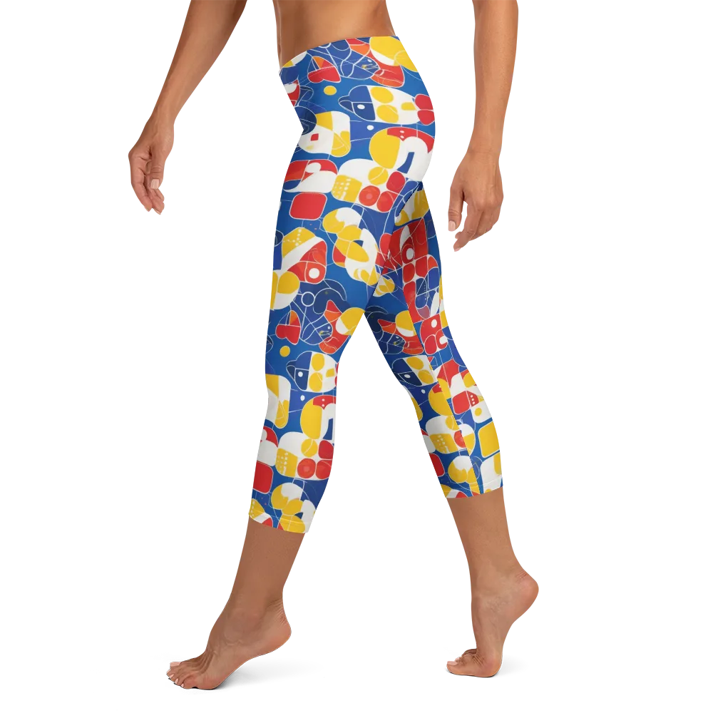 Modular Sunburst on Capri Leggings — Left