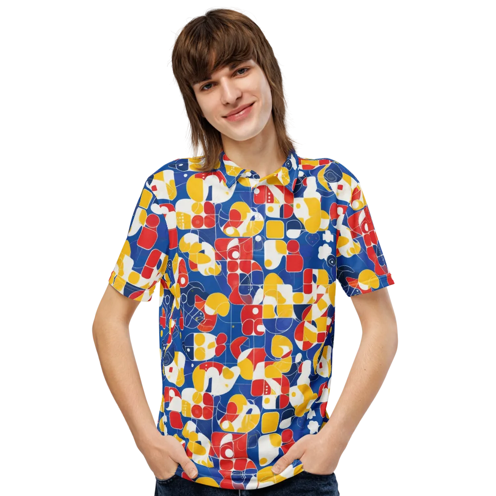 Modular Sunburst on Men's Slim Fit Polo Shirt — Front