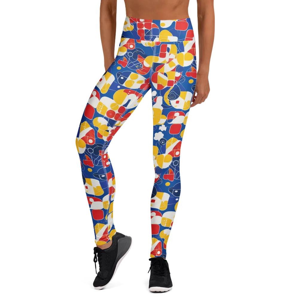 Modular Sunburst on Yoga Leggings — Front