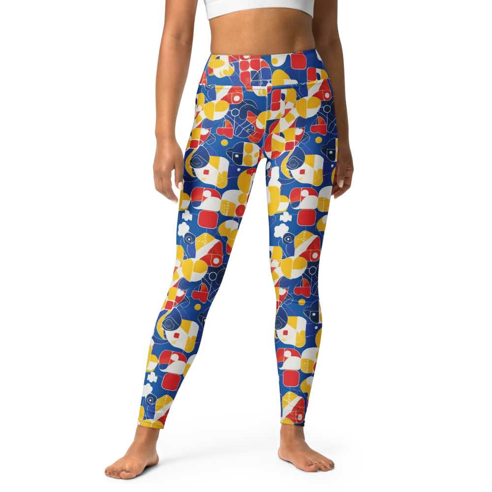 Modular Sunburst on Yoga Leggings — Front