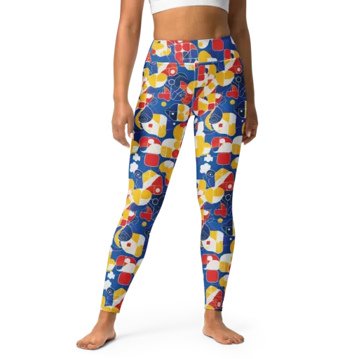 Modular Sunburst on a Yoga Leggings