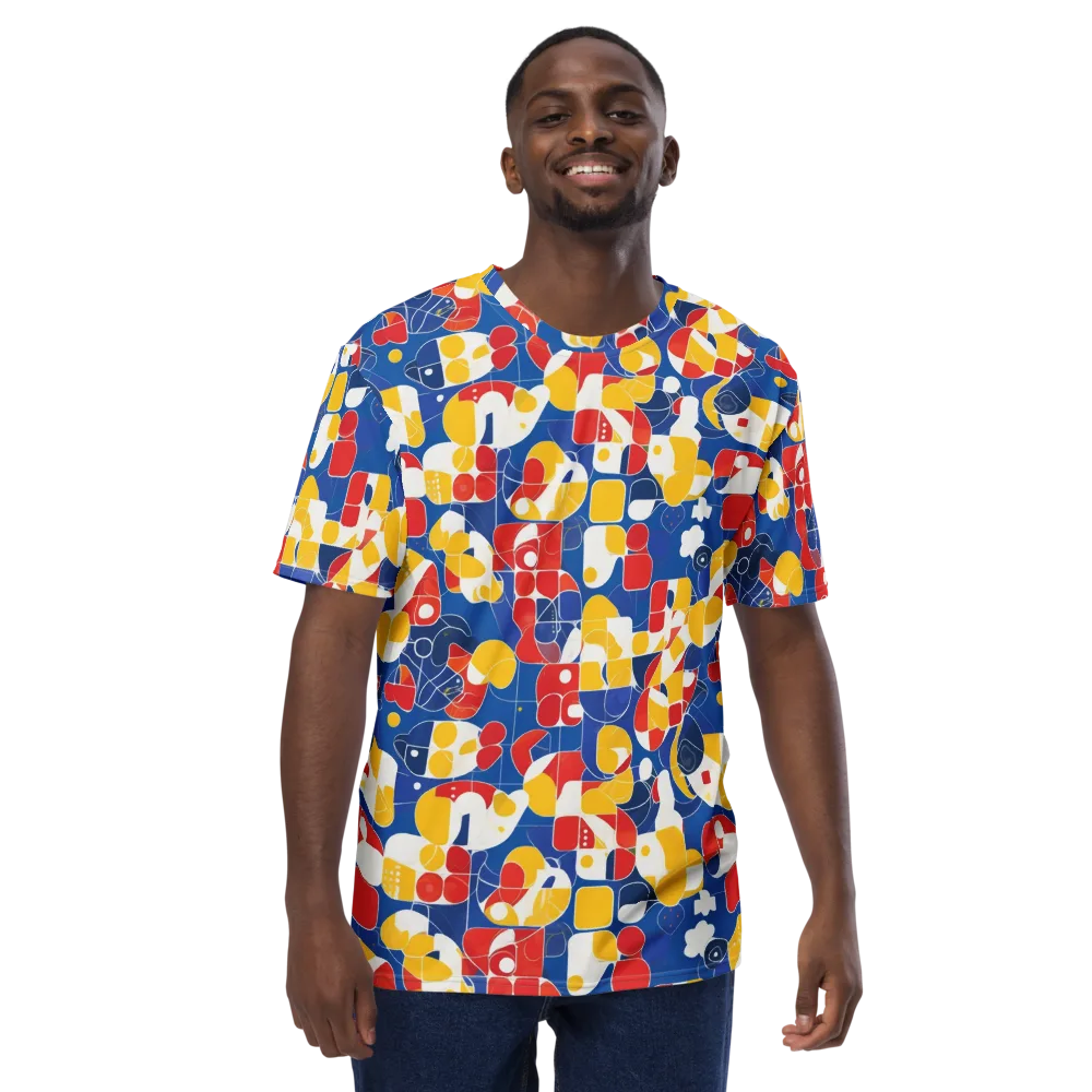 Modular Sunburst on Men's Crew Neck T-Shirt — Front