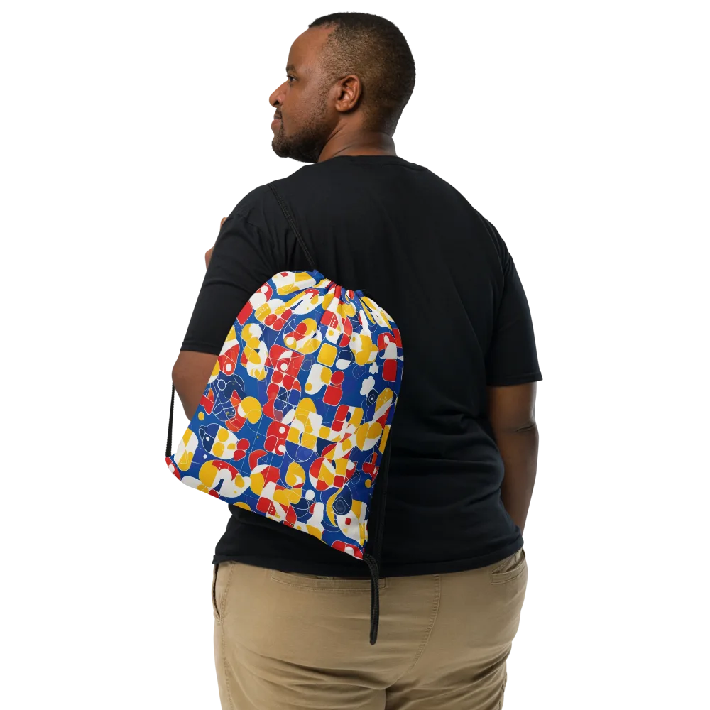 Modular Sunburst on Drawstring Bag — Front