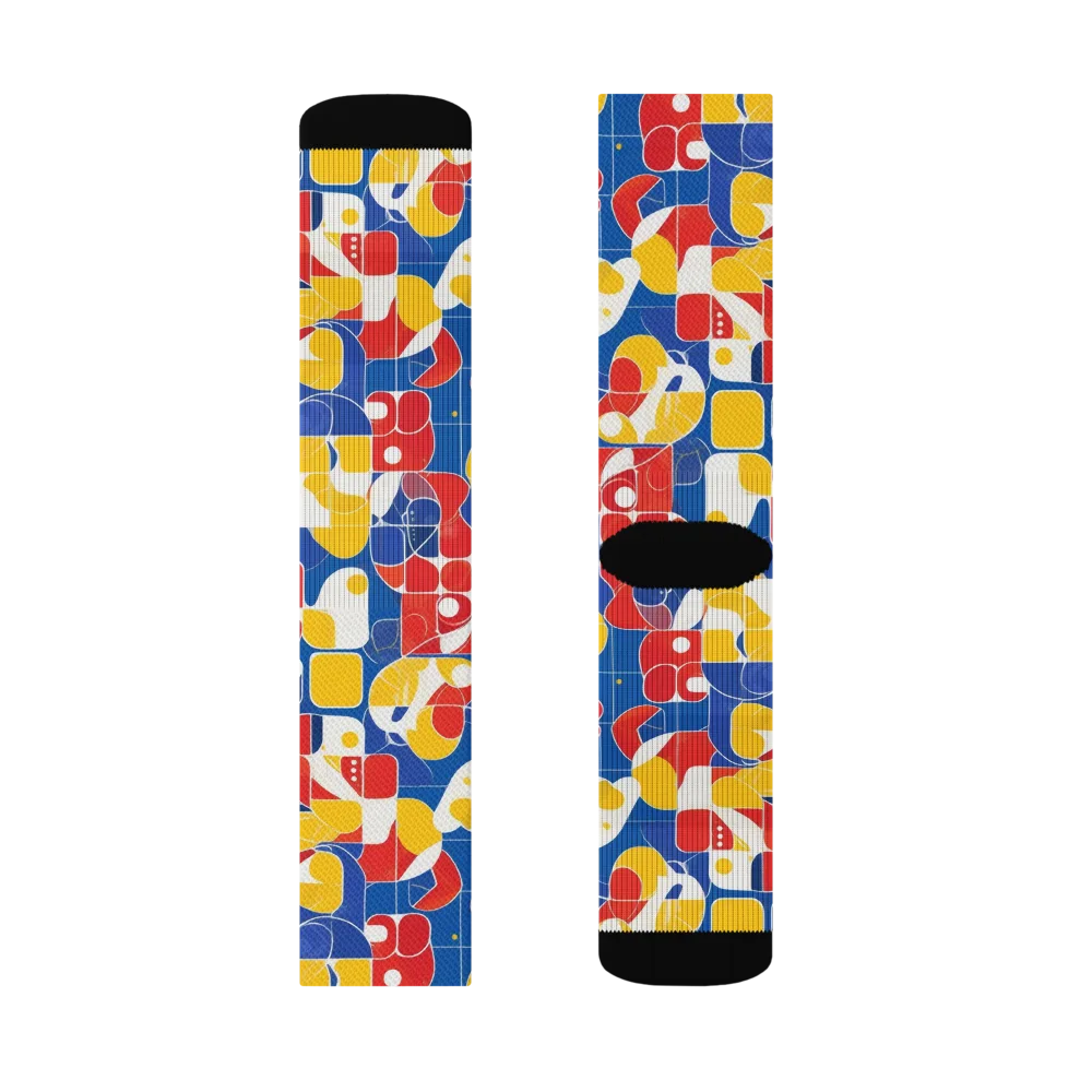 Modular Sunburst on Socks — Left Sock