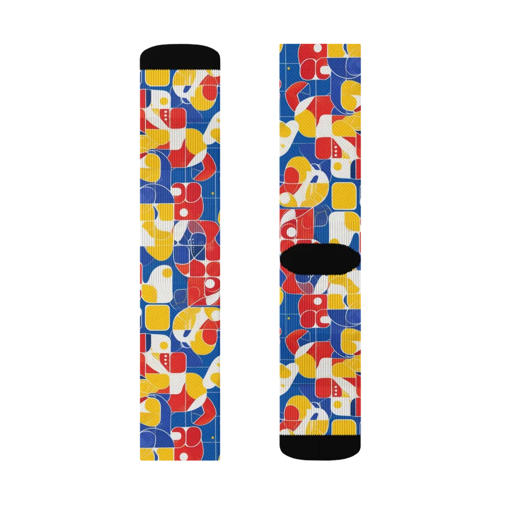 Modular Sunburst on Socks — Right Sock