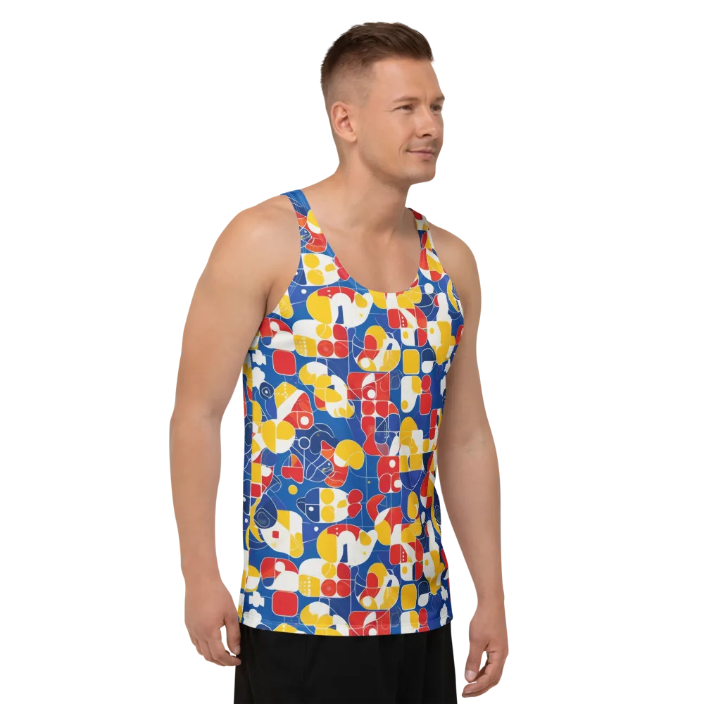 Modular Sunburst on Men's Tank Top — Right Front