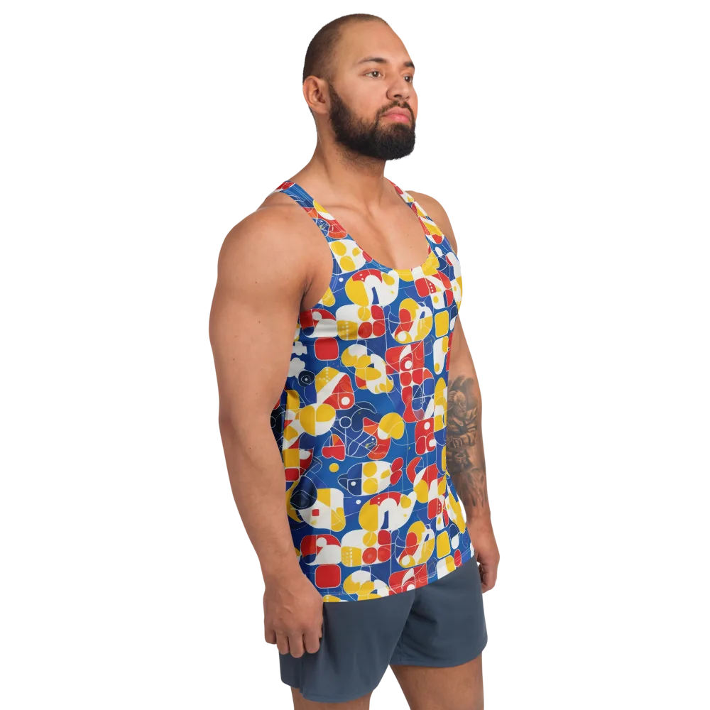 Modular Sunburst on Men's Tank Top — Right Front