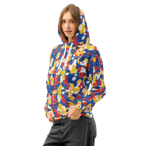 Modular Sunburst on a Cotton Hoodie