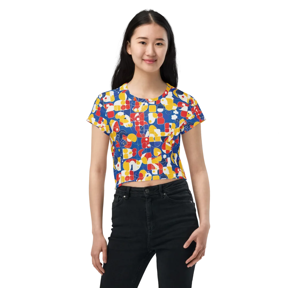 Modular Sunburst on Crop Tee — Front