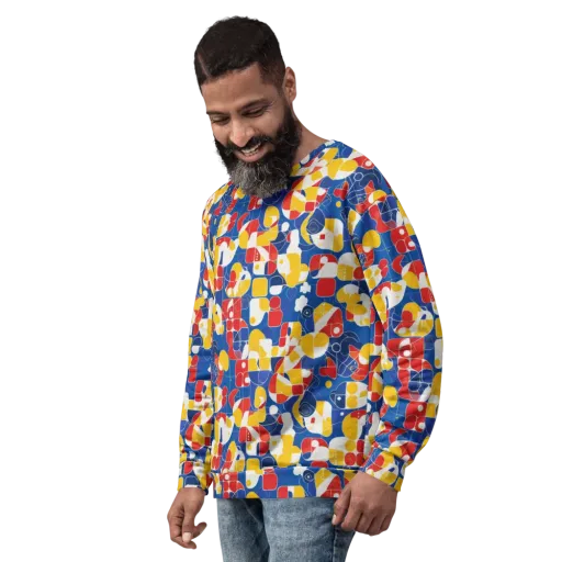 Modular Sunburst on a Sweatshirt