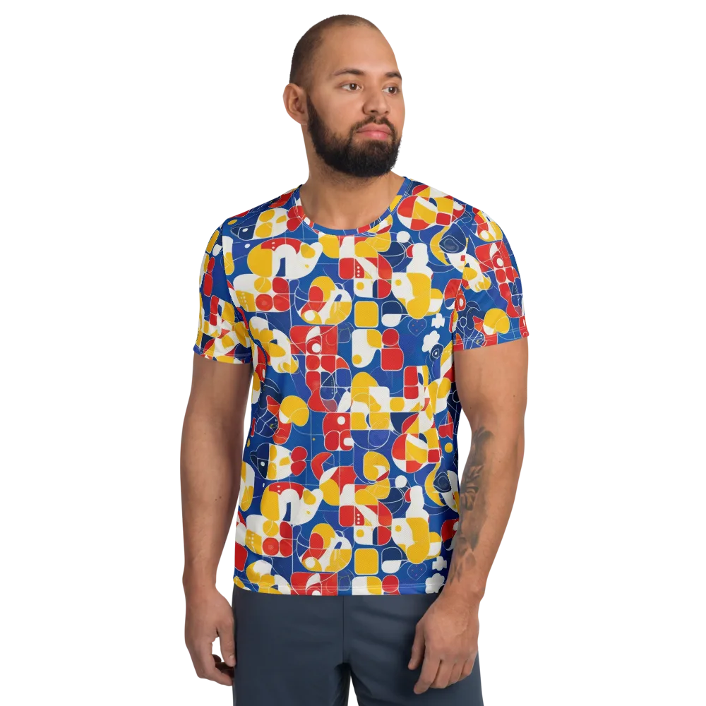 Modular Sunburst on Men's Athletic T-Shirt — Front