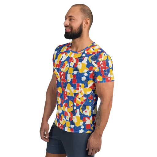 Modular Sunburst on a Men's Athletic T-Shirt
