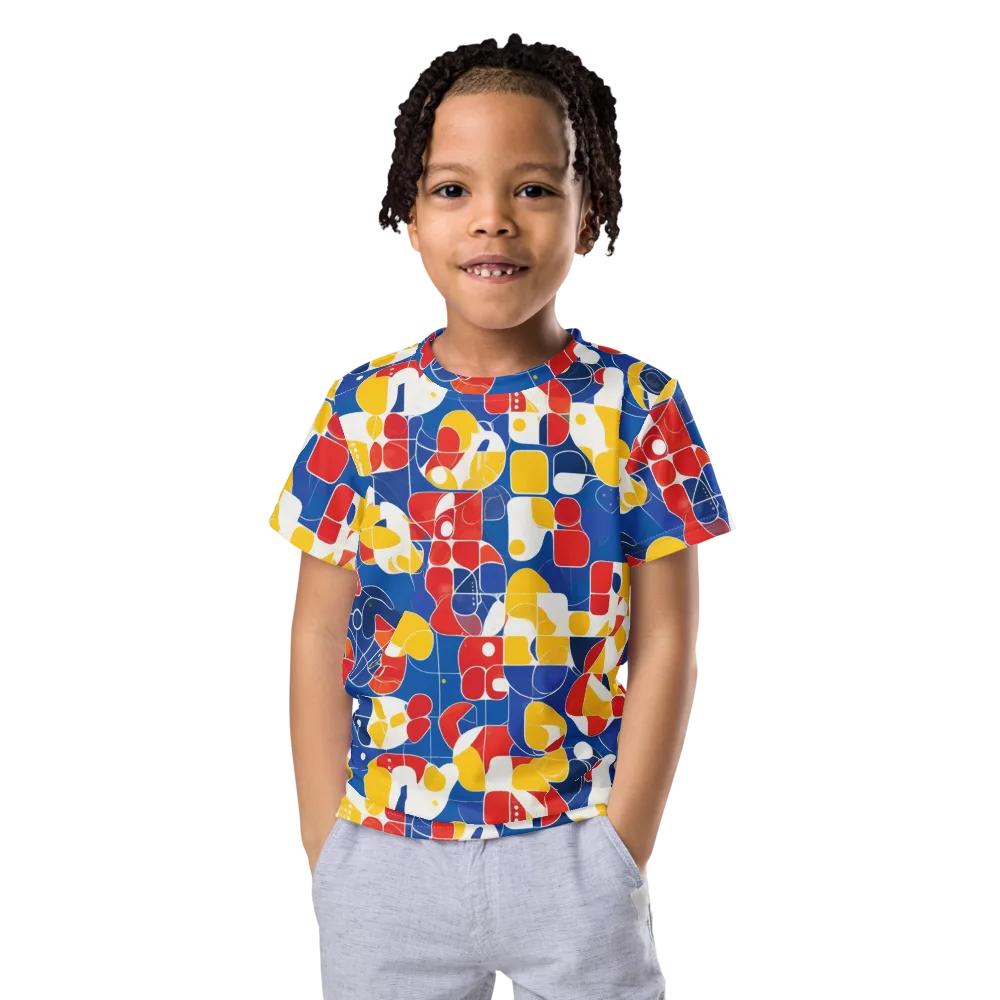 Modular Sunburst on Kids Crew Neck T-Shirt — Front