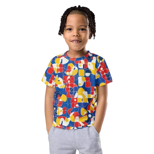 Modular Sunburst on a Kids Crew Neck T-Shirt