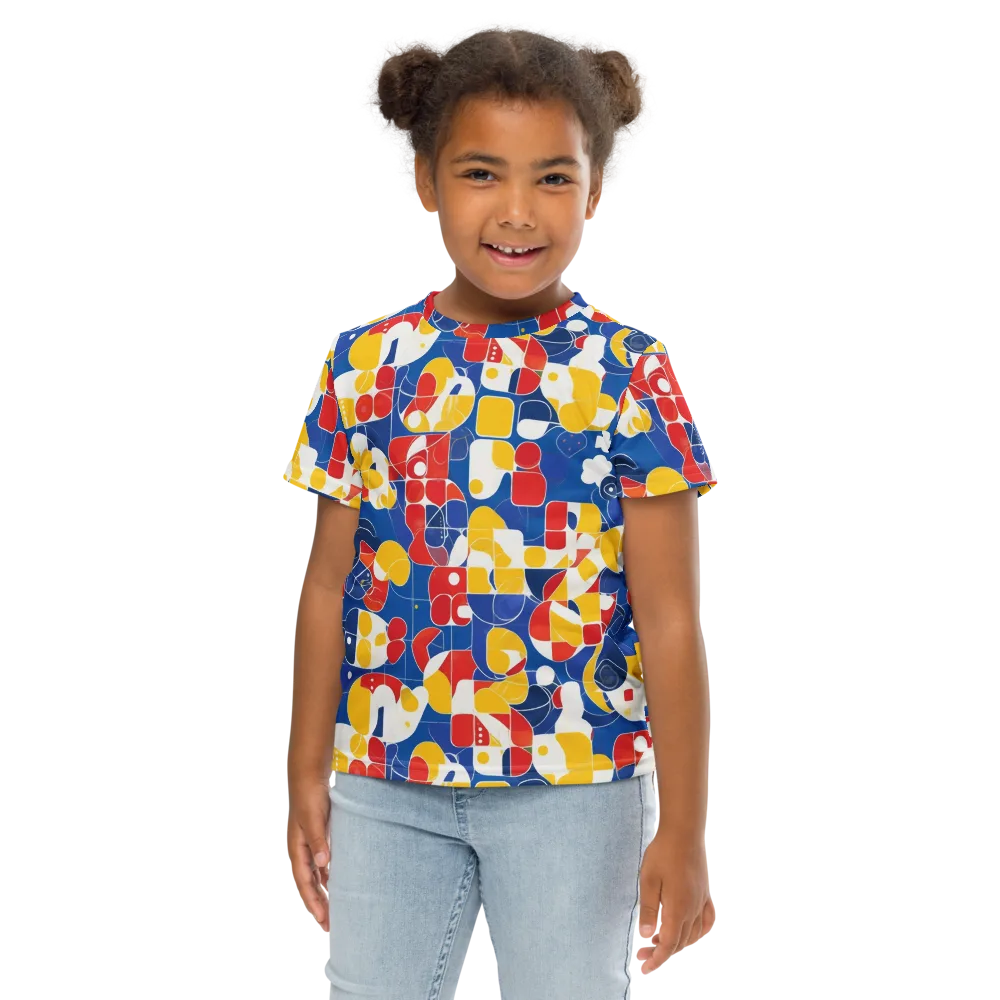 Modular Sunburst on Kids Crew Neck T-Shirt — Front