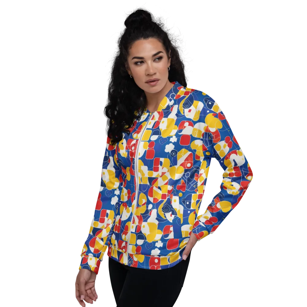 Modular Sunburst on Bomber Jacket — Left