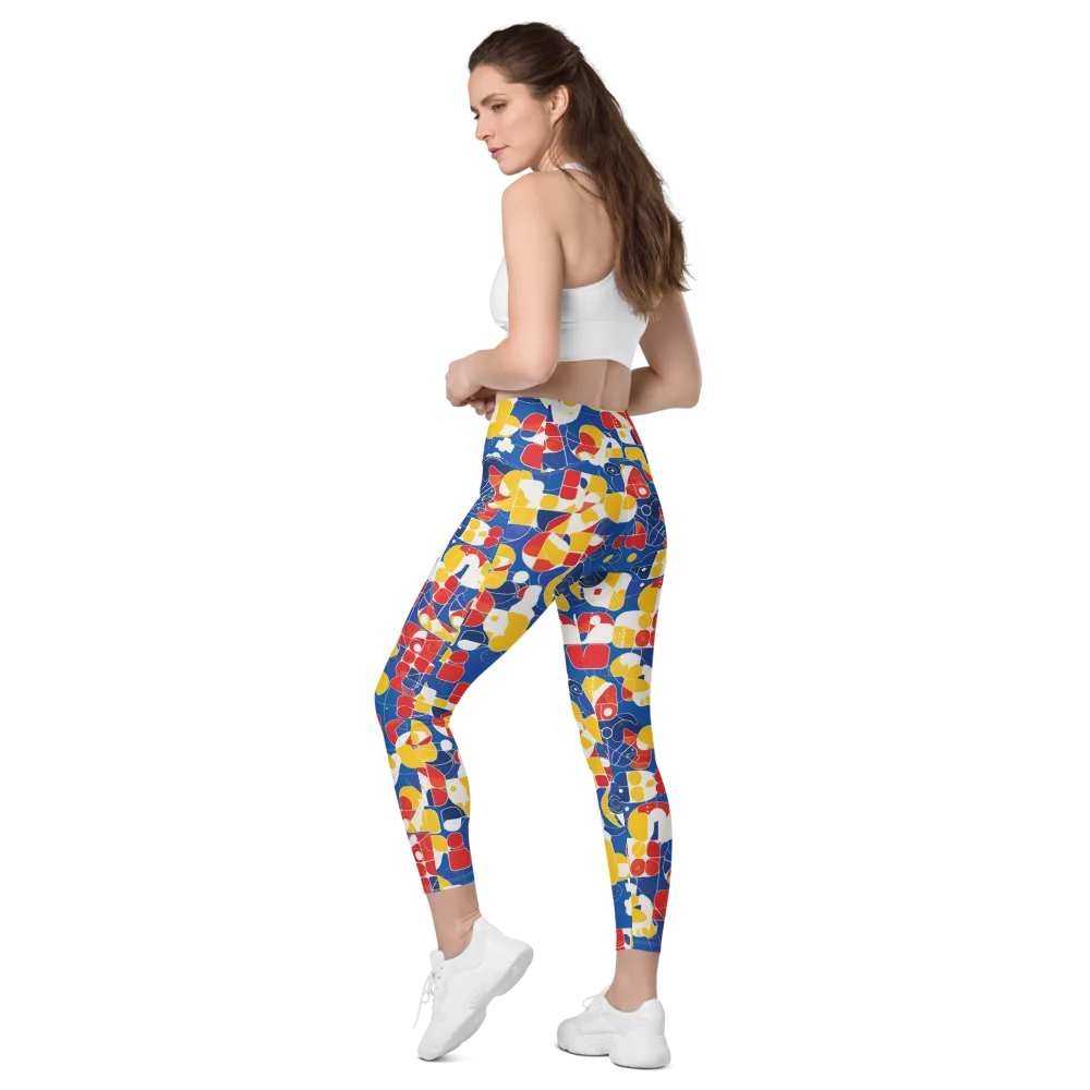 Modular Sunburst on Leggings with Pockets — Left Back