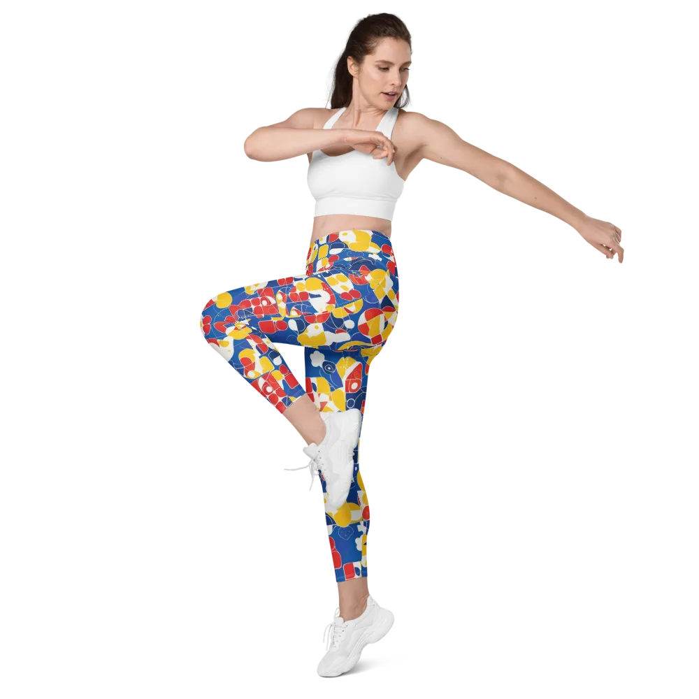 Modular Sunburst on Leggings with Pockets — Left Front