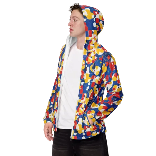 Modular Sunburst on a Men's Windbreaker