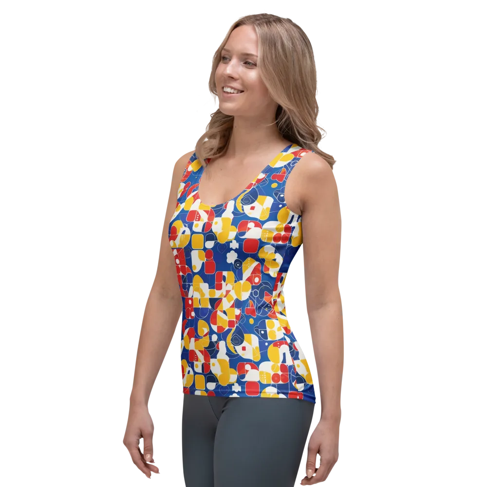 Modular Sunburst on Women's Tank Top — Left Front
