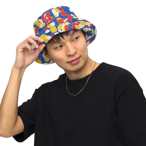 Modular Sunburst on a Reversible Bucket Hat