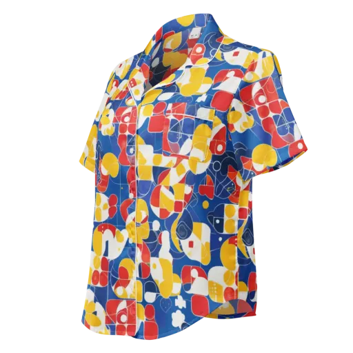 Modular Sunburst on a Women's Short Sleeve Pajama Top