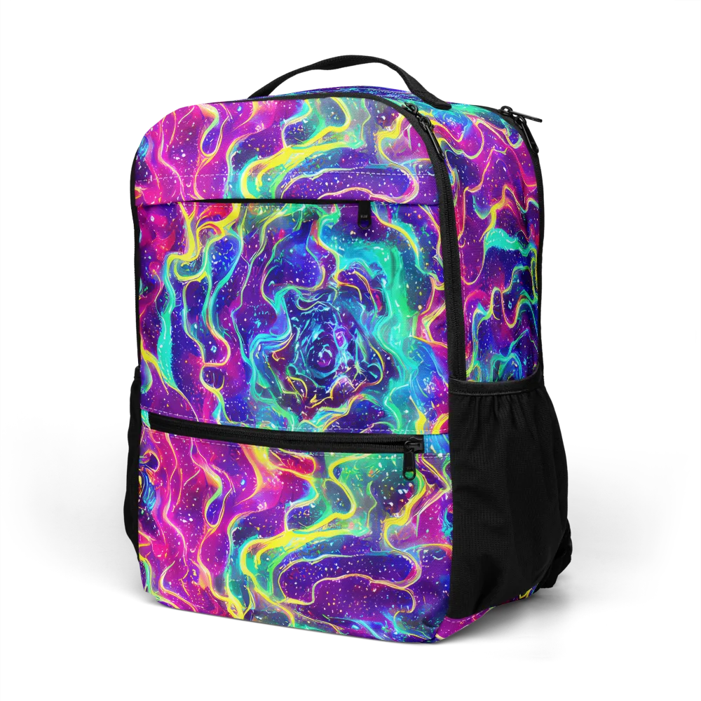 Liquid Light Show on Utility Backpack — Left Front