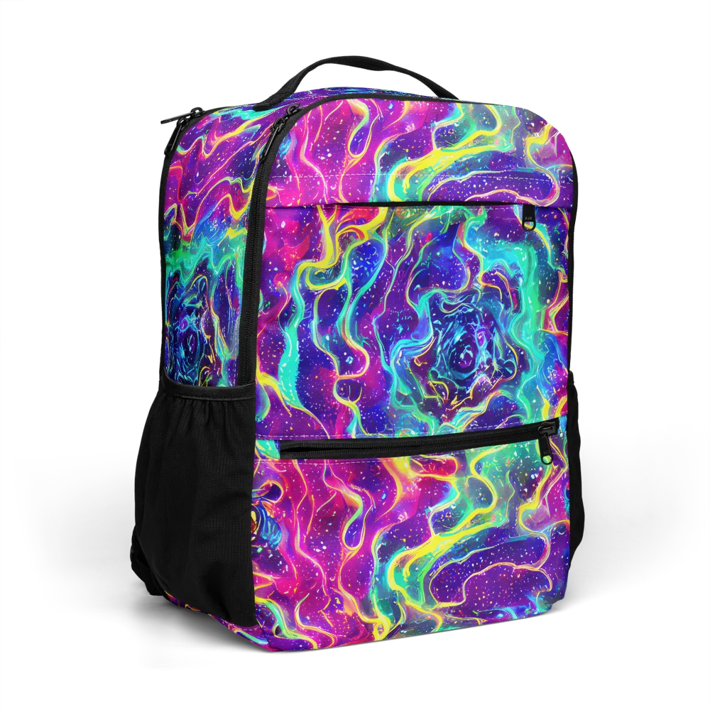 Liquid Light Show on Utility Backpack — Right Front