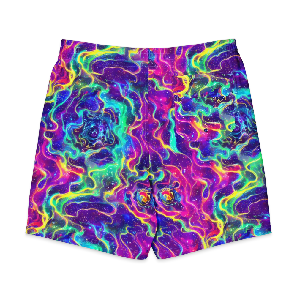 Liquid Light Show on Men's Board Shorts — Back