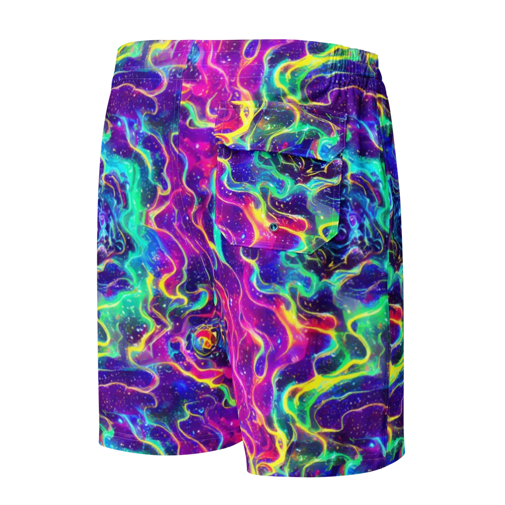 Liquid Light Show on Men's Board Shorts — Back