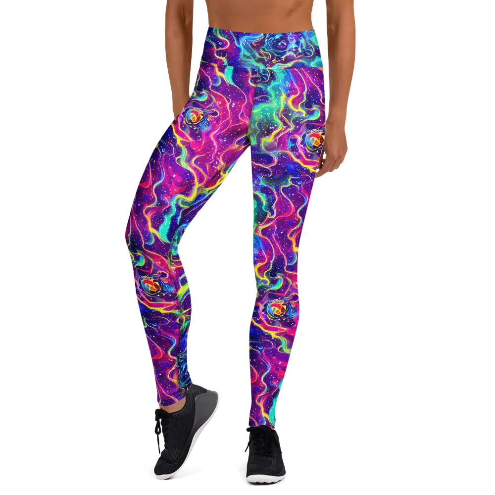 Liquid Light Show on Yoga Leggings — Front