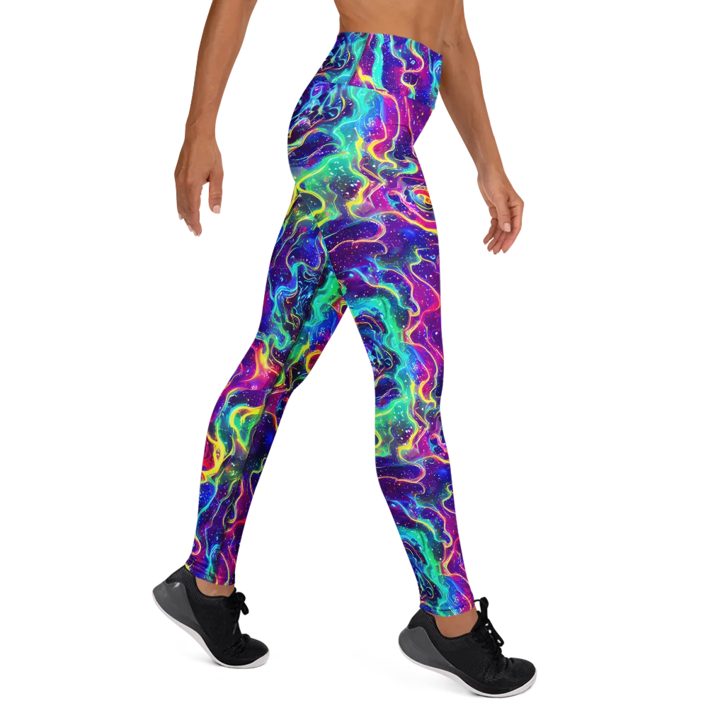 Liquid Light Show on Yoga Leggings — Right