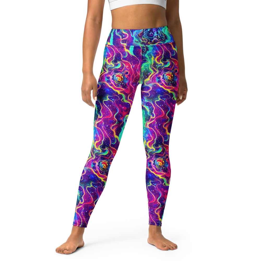 Liquid Light Show on Yoga Leggings — Front