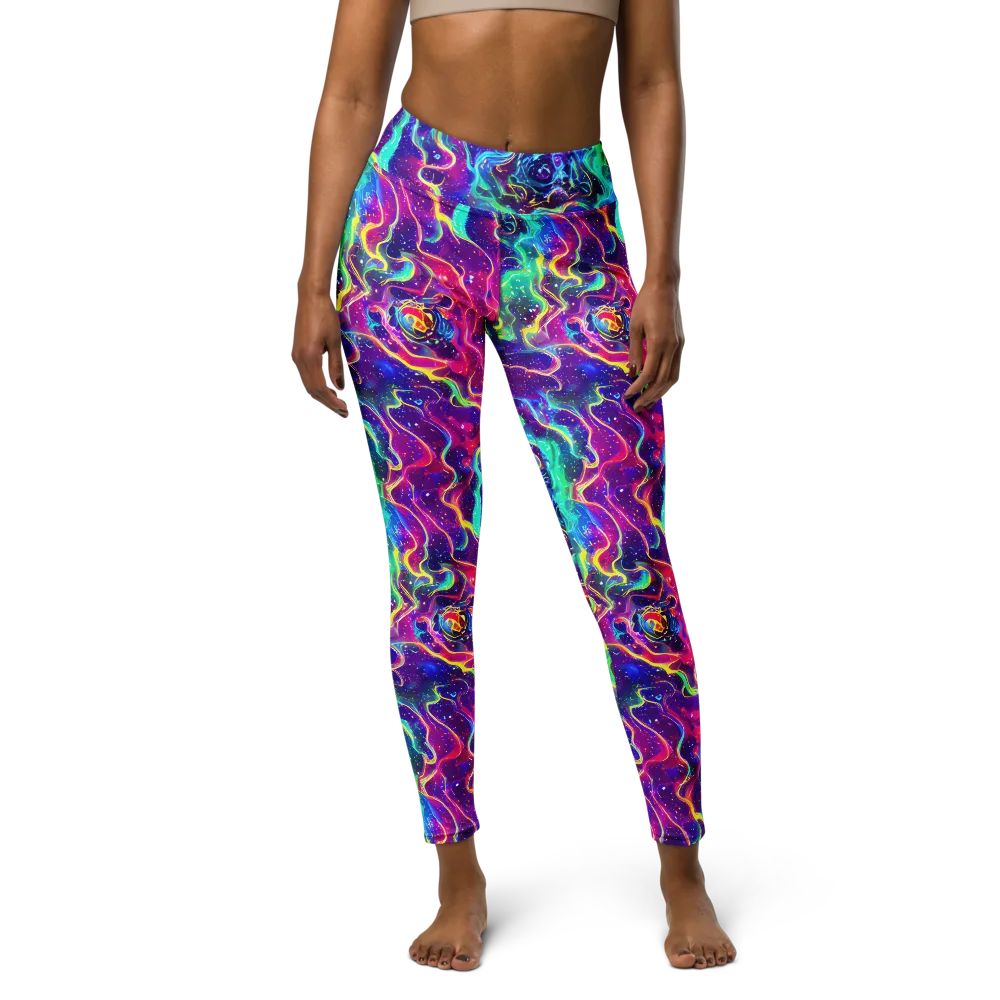 Liquid Light Show on Yoga Leggings — Front