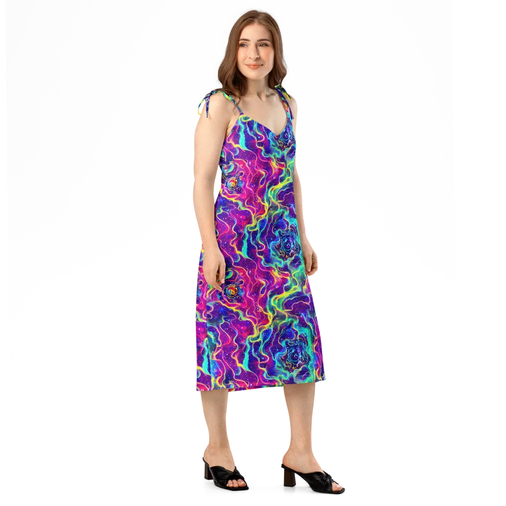 Liquid Light Show on Slip Dress — Right Front