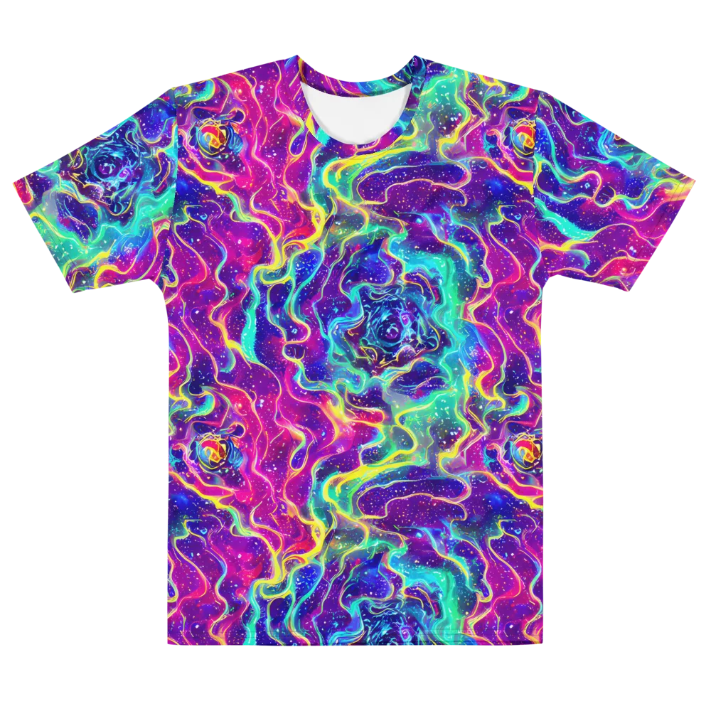 Liquid Light Show on Men's Cotton Crew Neck T-Shirt — Front