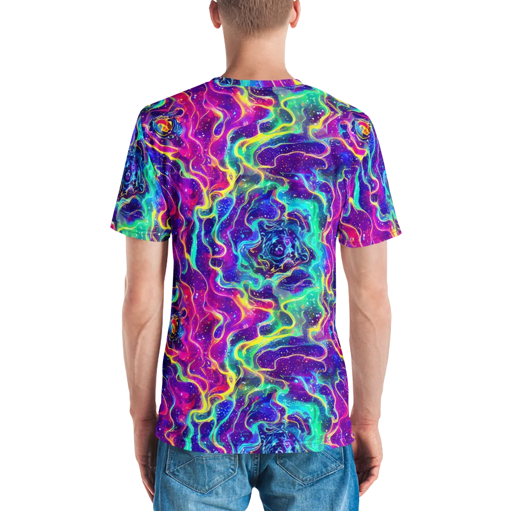 Liquid Light Show on Men's Crew Neck T-Shirt — Back