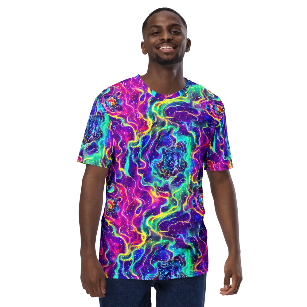 Liquid Light Show on Men's Crew Neck T-Shirt — Front