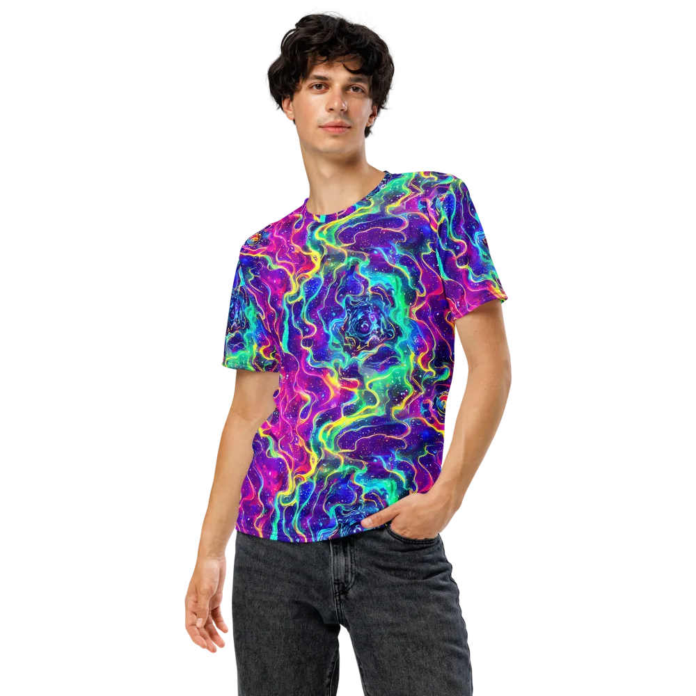 Liquid Light Show on Men's Crew Neck T-Shirt — Front