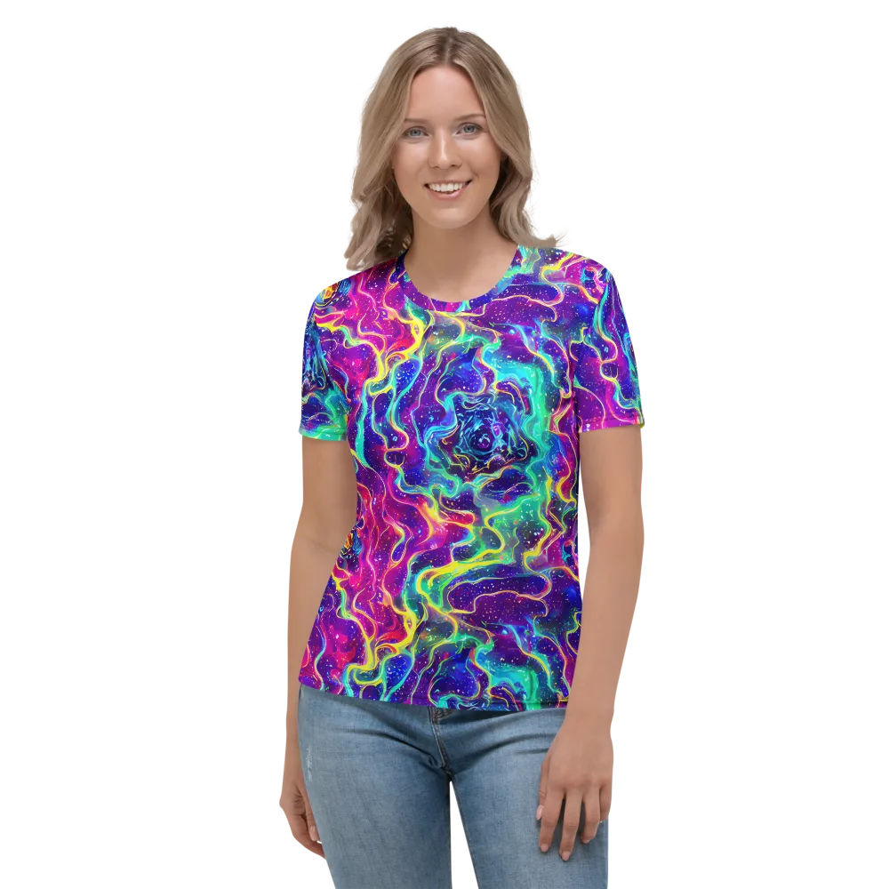 Liquid Light Show on Women's Crew Neck T-Shirt — Front