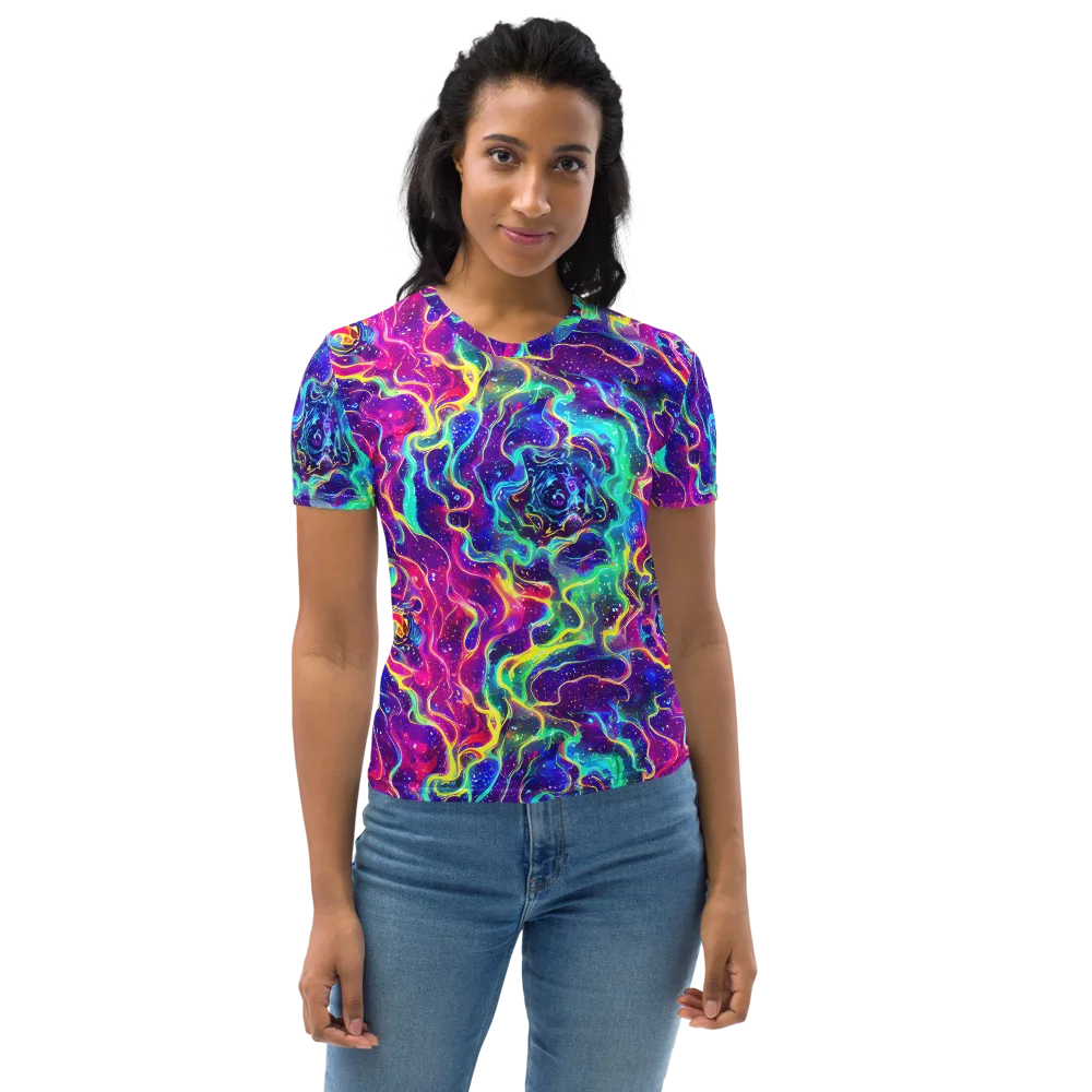 Liquid Light Show on Women's Crew Neck T-Shirt — Front
