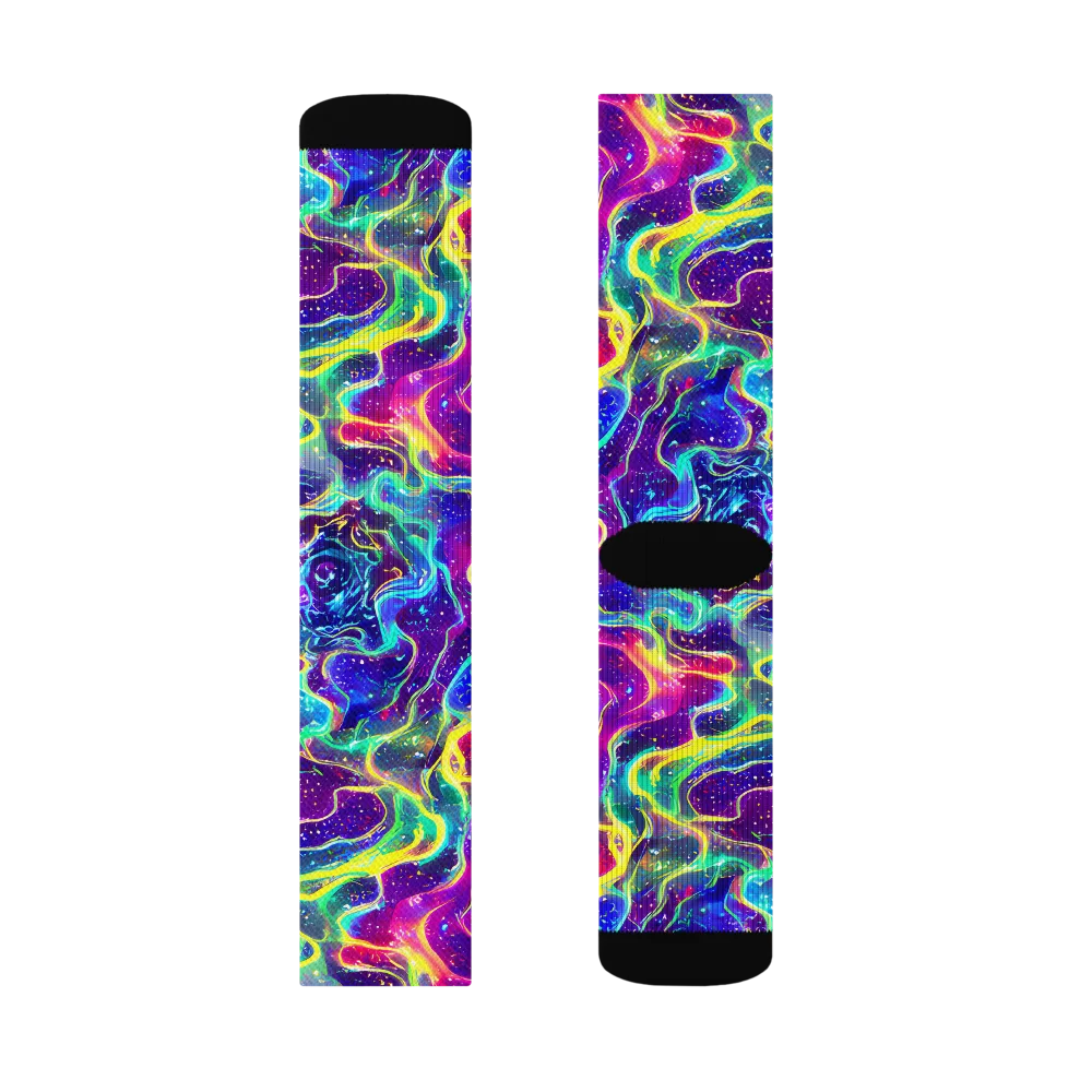 Liquid Light Show on Socks — Right Sock