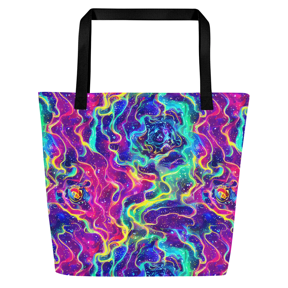 Liquid Light Show on Large Tote Bag W/ Pocket — Front