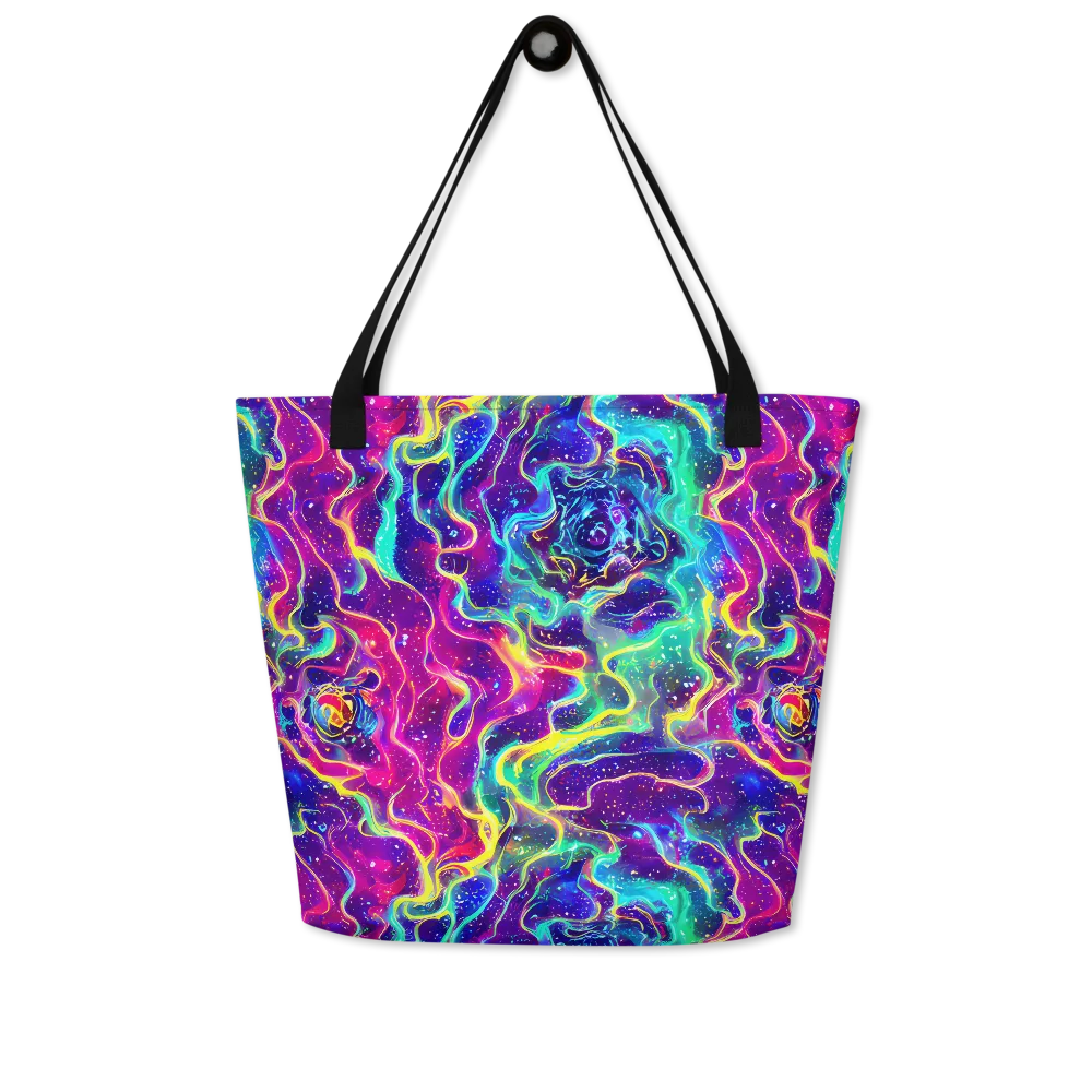 Liquid Light Show on Large Tote Bag W/ Pocket — Front