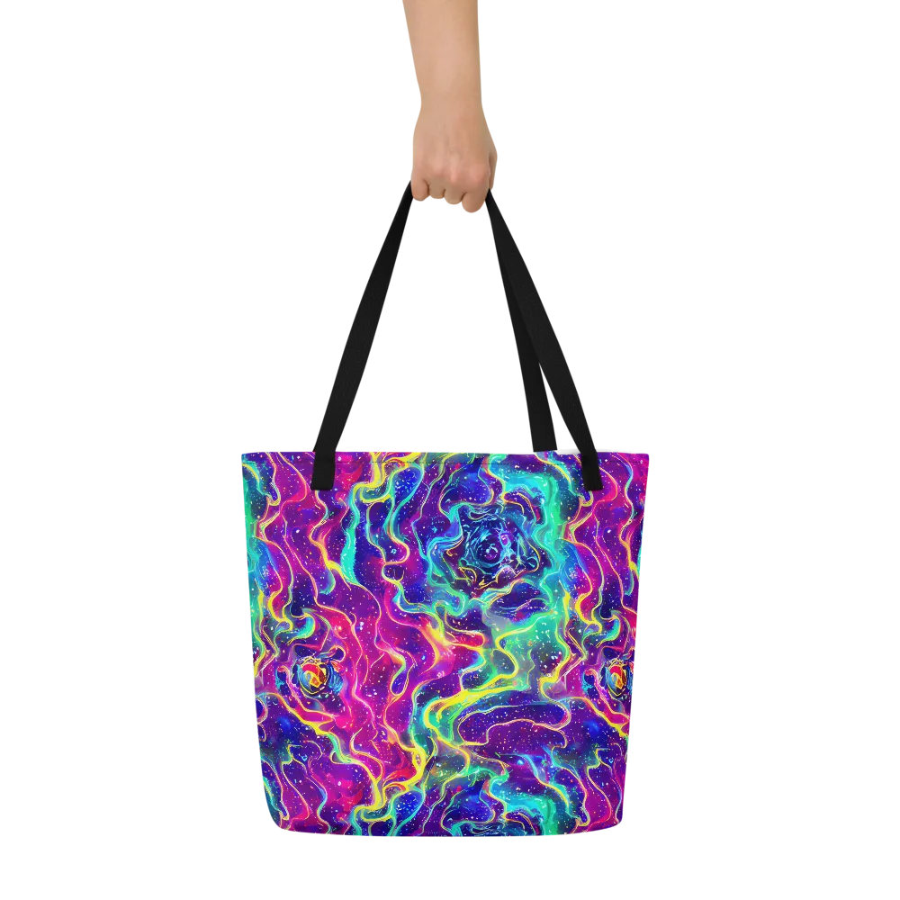 Liquid Light Show on Large Tote Bag W/ Pocket — Front