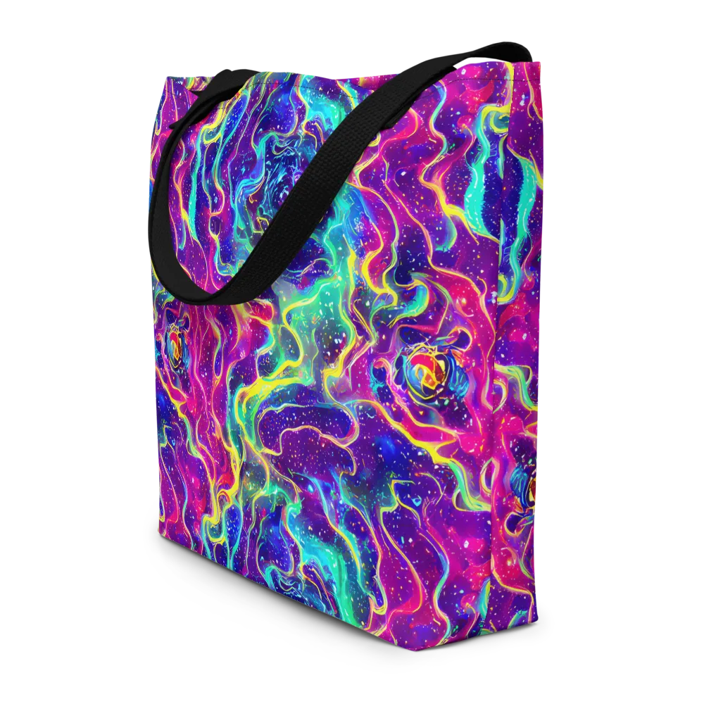 Liquid Light Show on Large Tote Bag W/ Pocket — Front