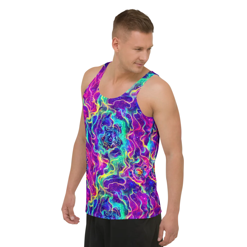 Liquid Light Show on Men's Tank Top — Left Front